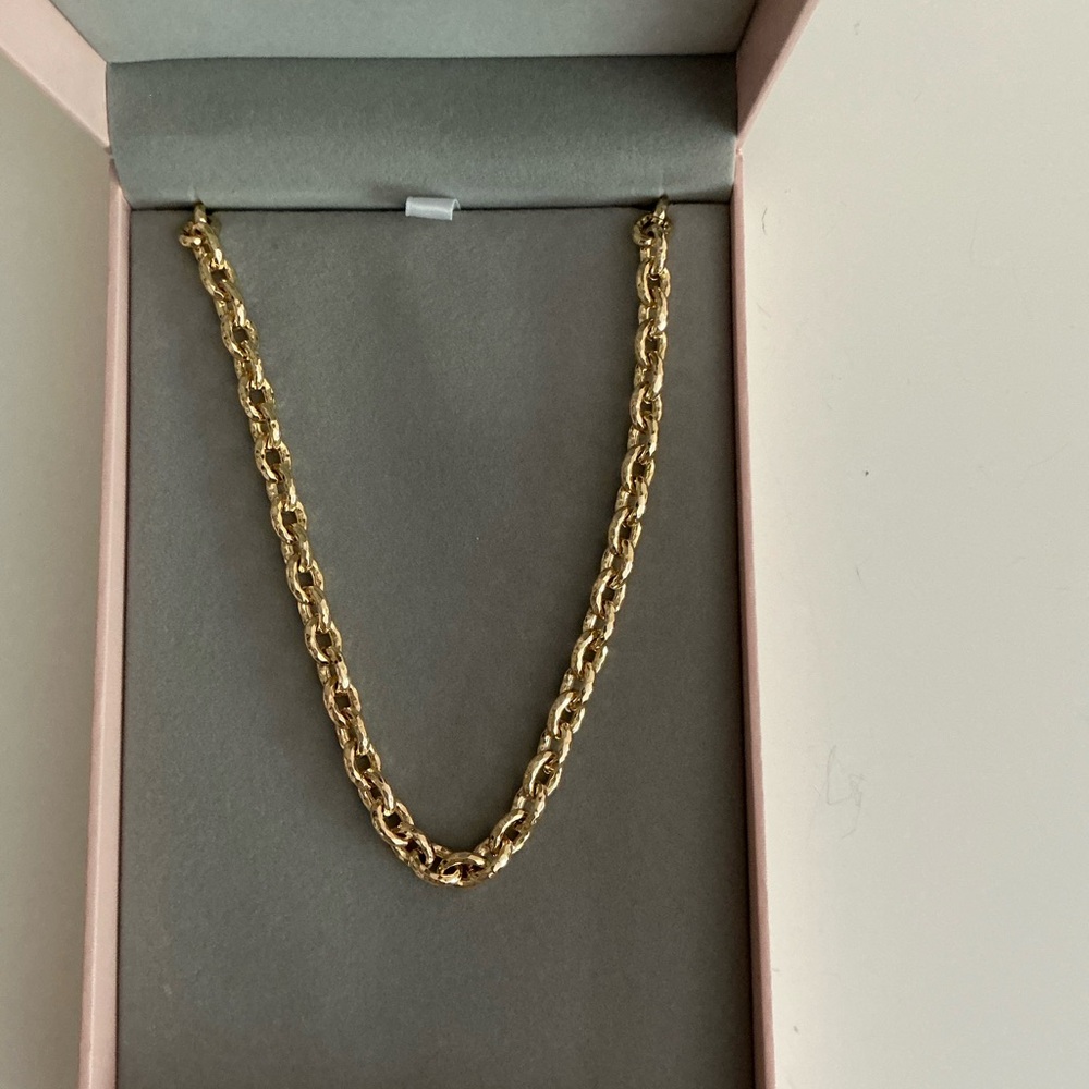 Annabel Arum Farrier Thick Gold Chain Necklace 18” NWB - Picture 4 of 6
